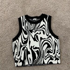 Garage Monochrome Swirl Tank Top